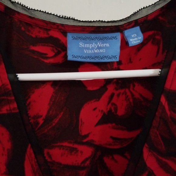 Red and black simply Vera Wang dress - Picture 2 of 5